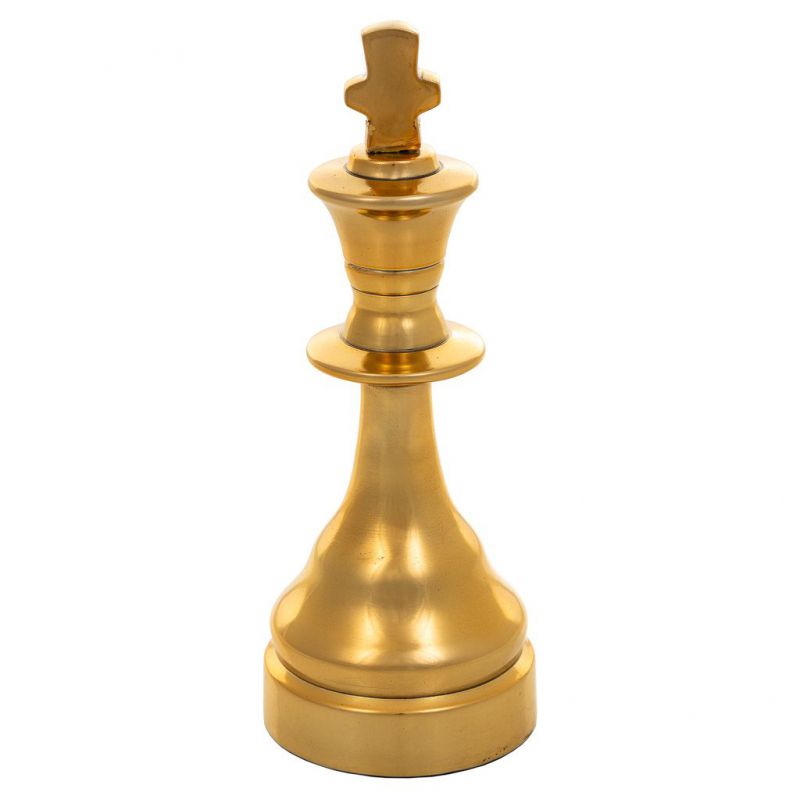 rey ajedrez de aluminio dorado